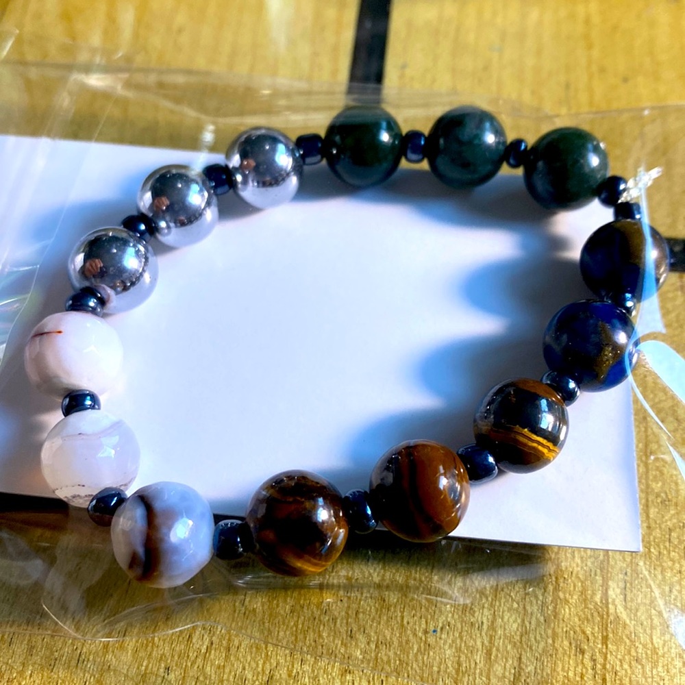 Genuine gemstone bracelet